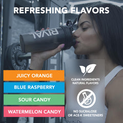 RIVAL NUTRITION Powder Burn pour shows smooth mix with no jitters.