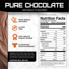 Monk fruit and stevia natural sweeteners visible on the label of Rival Whey.