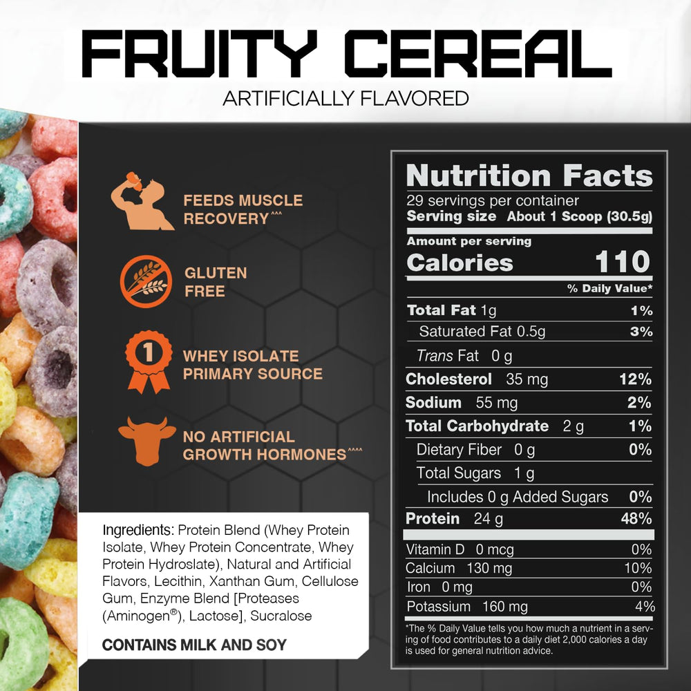 Rival Nutrition label closeup emphasizes purity and safety testing