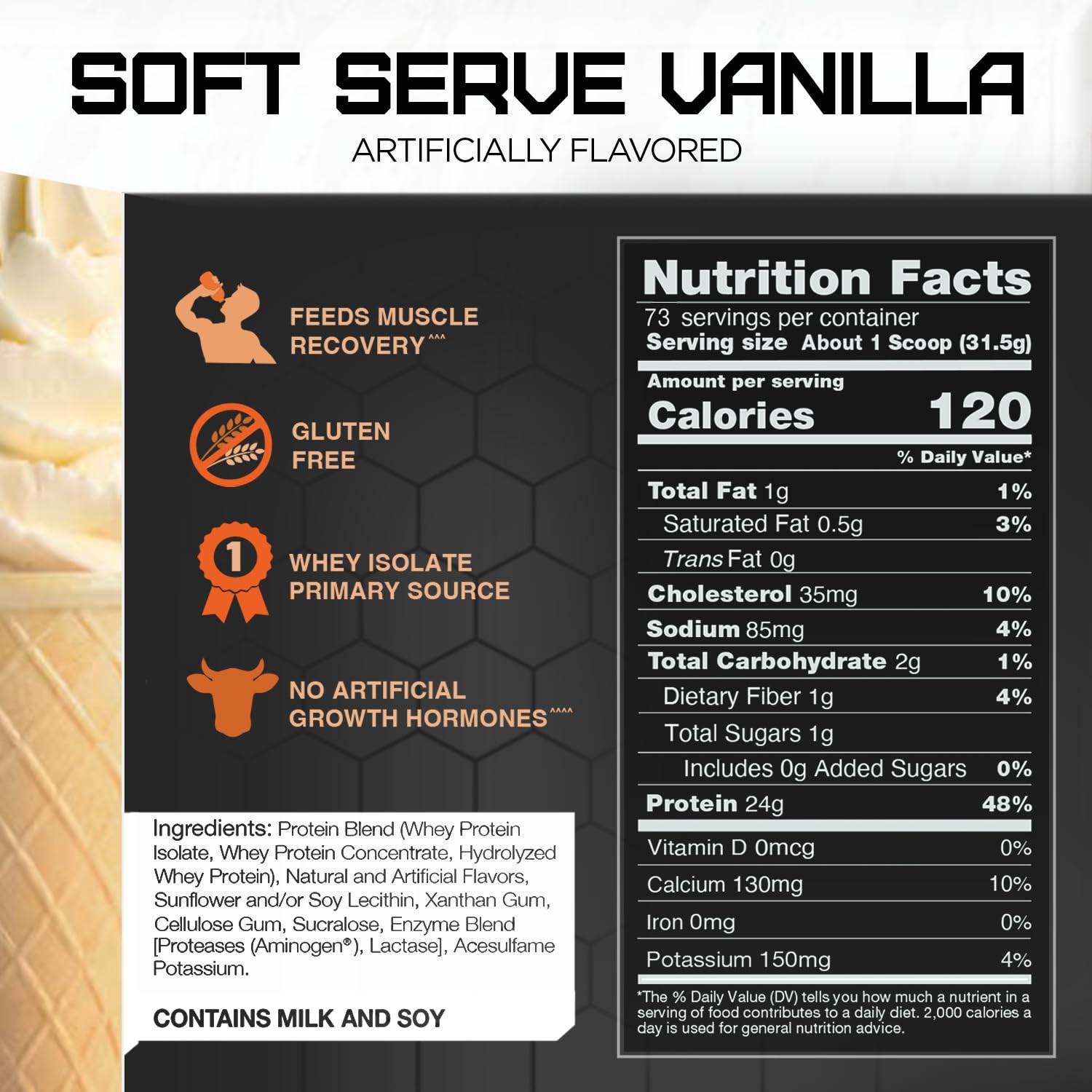 Rival Whey Soft Serve Vanilla shaker ready for quick post-workout mix