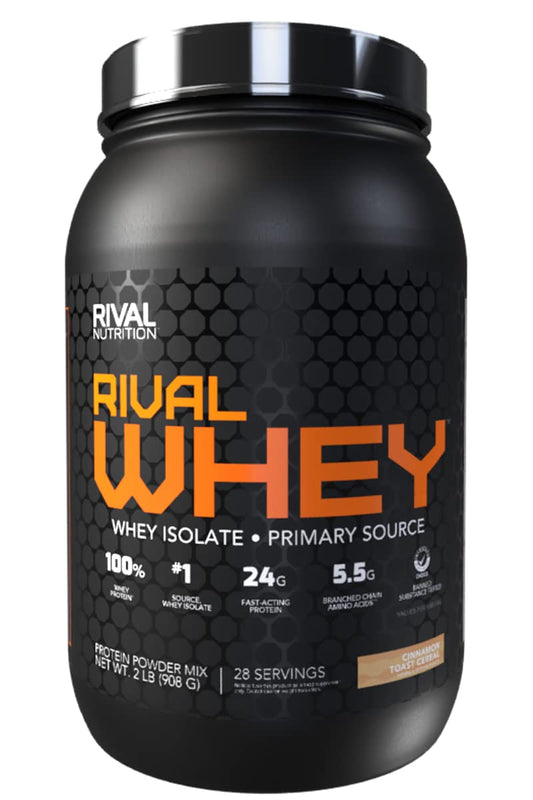 Rival Nutrition Whey Cinnamon Toast Cereal bowl with rich flavor and protein support.