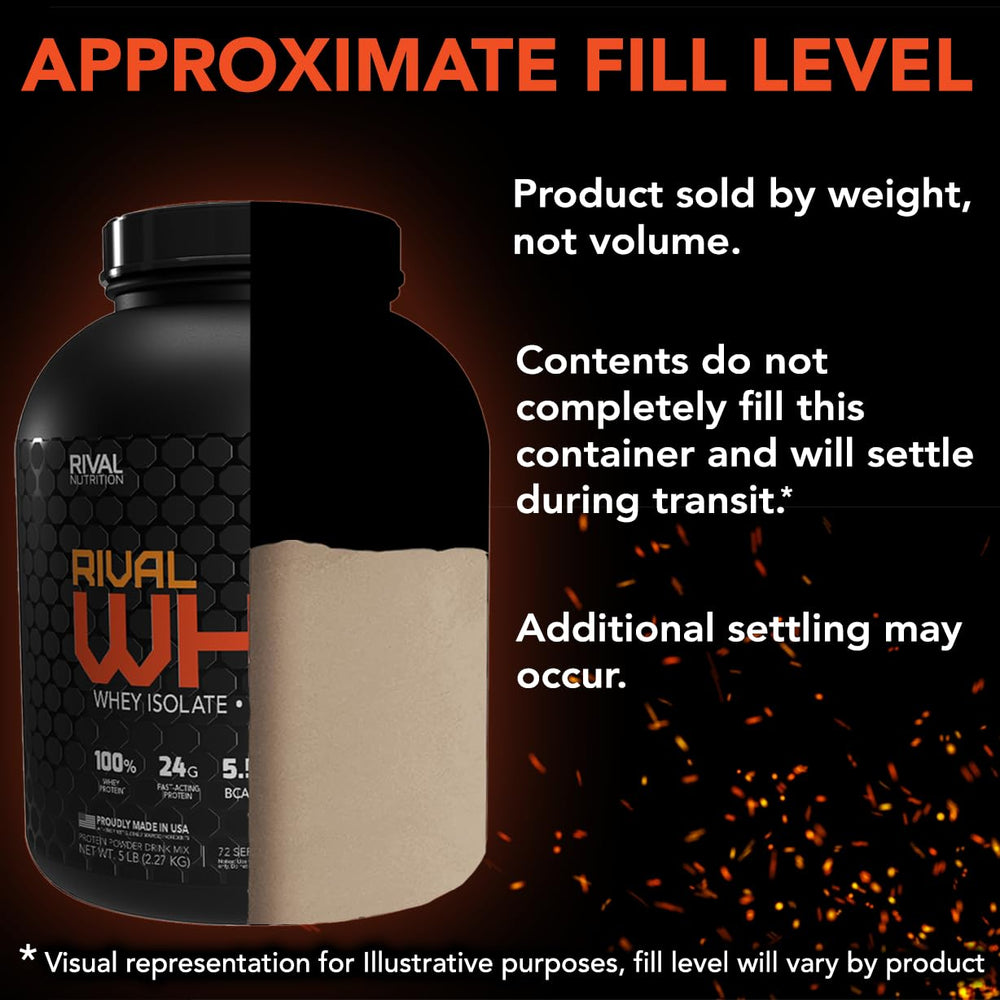 Rival Whey Chocolate Peanut Butter nutrition panel details protein and sugar