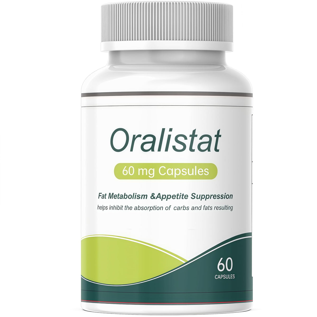 Rivocoda Oralistat bottle front displaying 60 mg capsules for daily wellness support