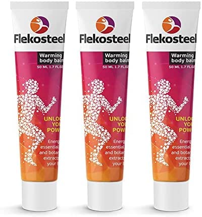 RIXET Hendel Garden Flekosteel warming balm tube close-up for easy application.