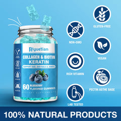 Riyuetian gummies with nails focus, strength support