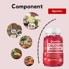Riyuetian gummies label emphasizes non-GMO, gluten-free, dairy-free attributes.