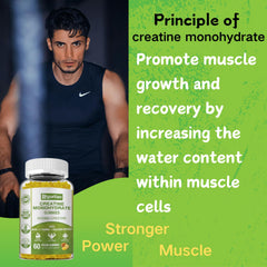 Riyuetian Creatine Monohydrate Gummies pineapple flavor shot for daily use