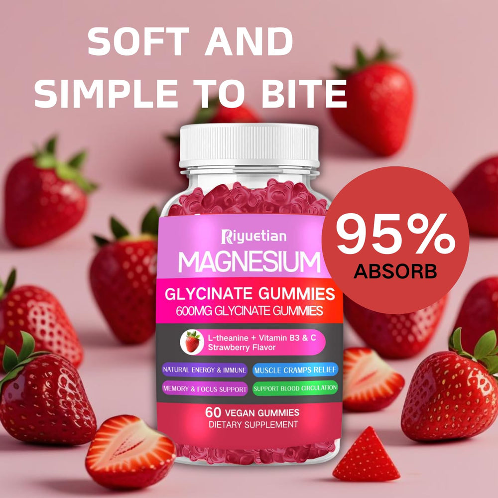 Riyuetian Magnesium Glycinate Gummies purse-compact for on-the-go.