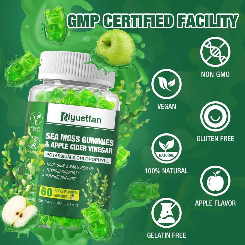 Riyuetian Sea Moss Gummies family use with kids-friendly chewables
