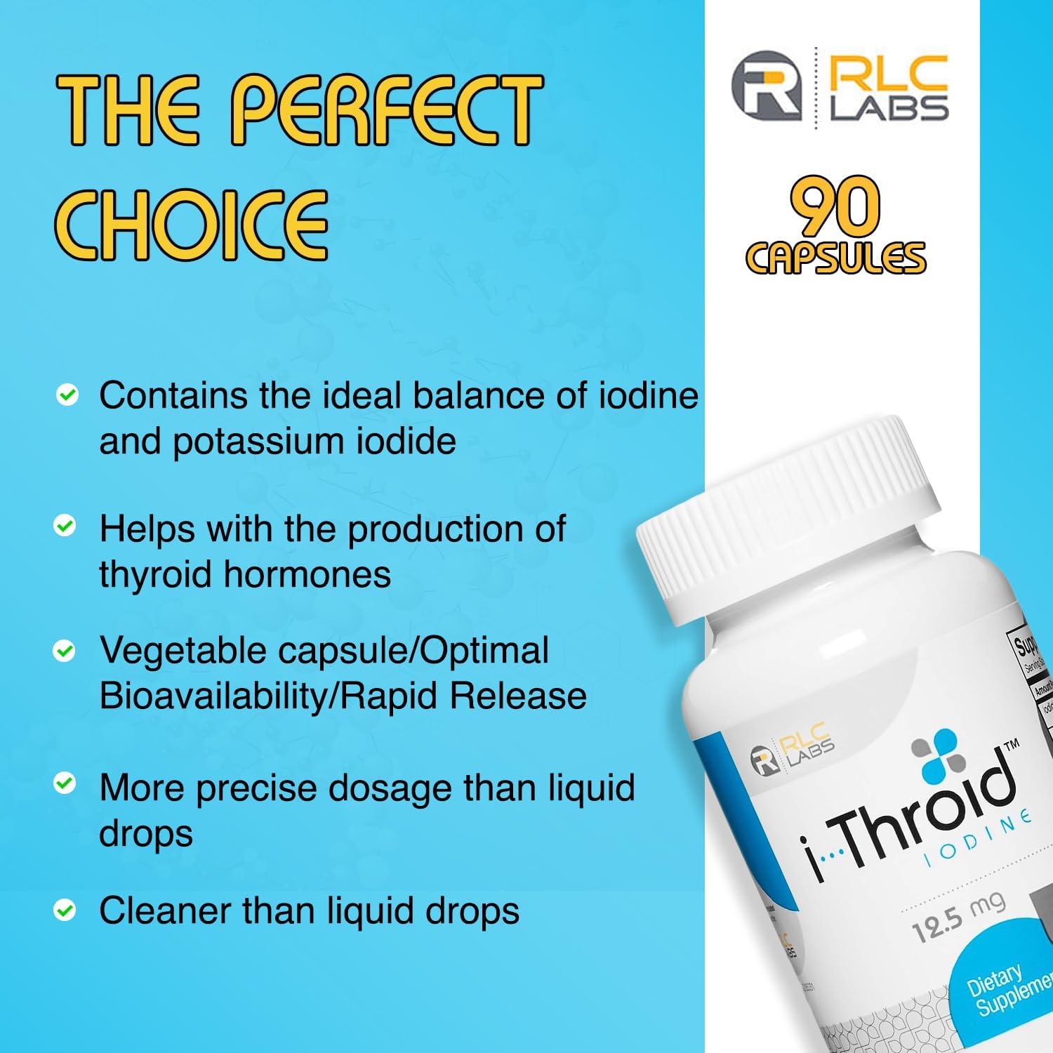 Single i-Throid pill illustrating allergen-free thyroid support.