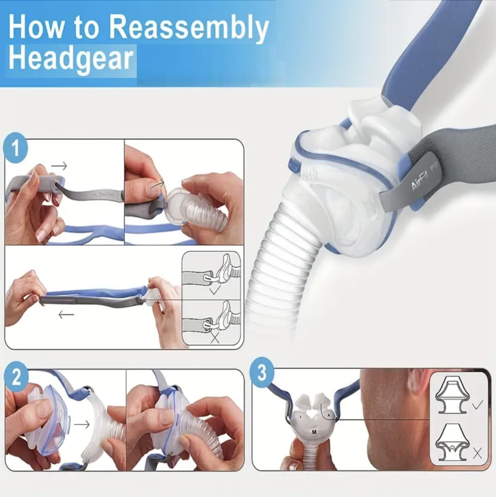 RMH p10 small nasal pillow delivers compact seal for sensitive skin