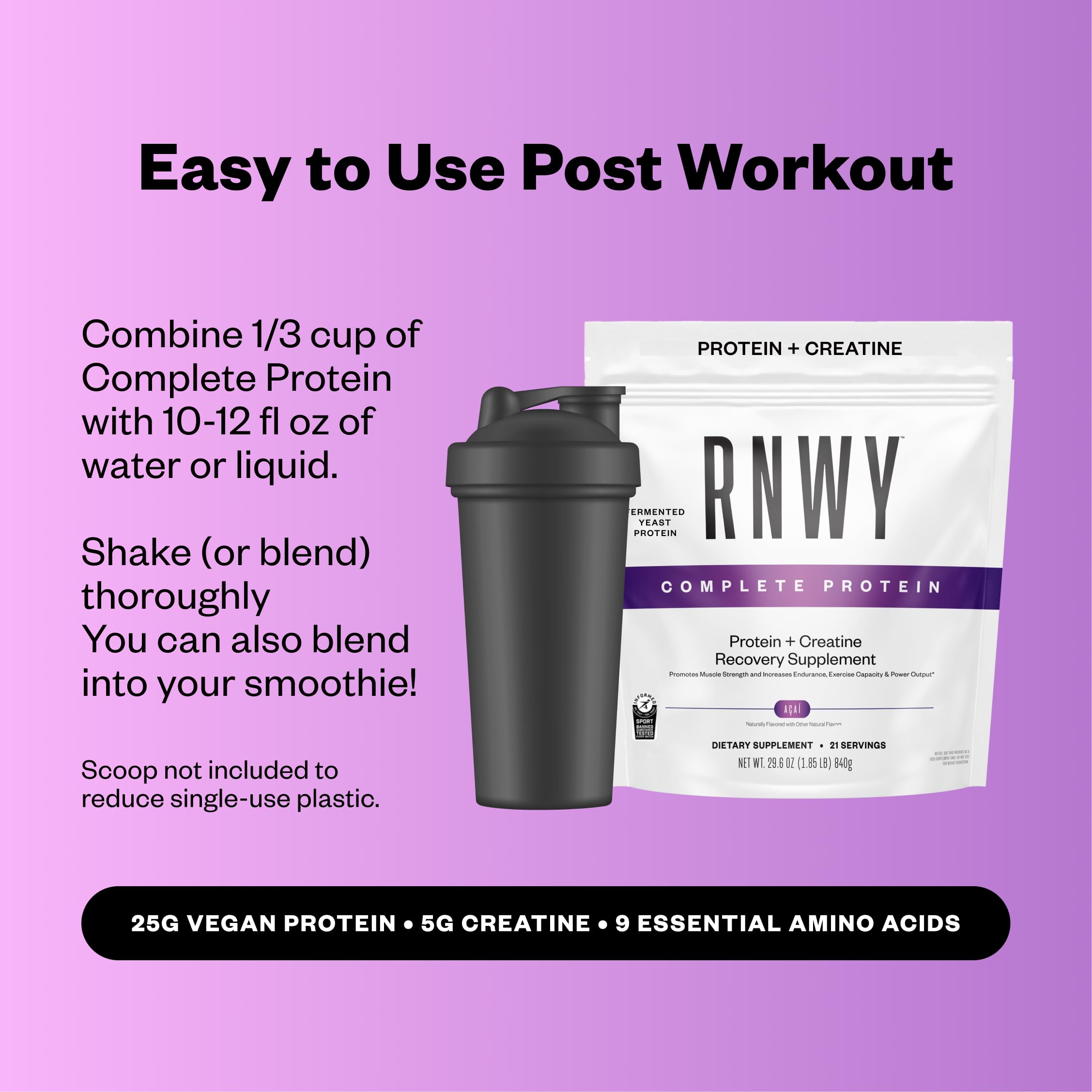 Upcycled fermentation source for RNWY acai protein