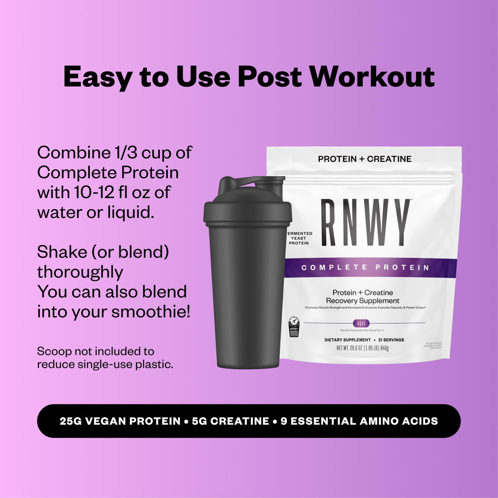 Upcycled fermentation source for RNWY acai protein