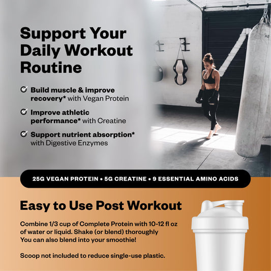 RNWY chocolate protein shake in glass for a smooth daily shake