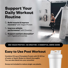 RNWY chocolate protein shake in glass for a smooth daily shake