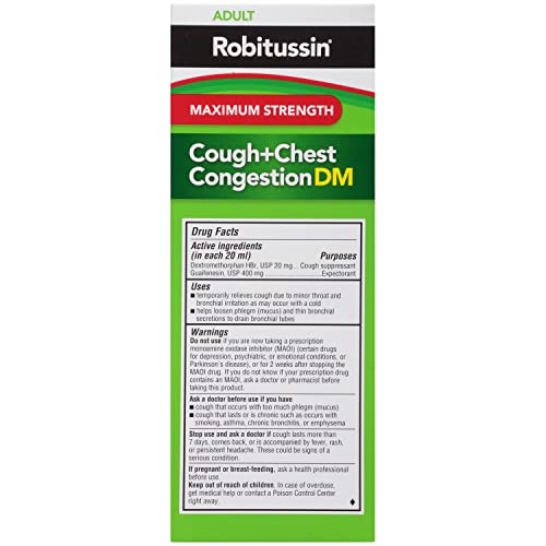 Robitussin adult-use label indicating suitable for ages 12+.