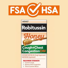 Robitussin Honey DM Max syrup flow demonstrates controlled pour