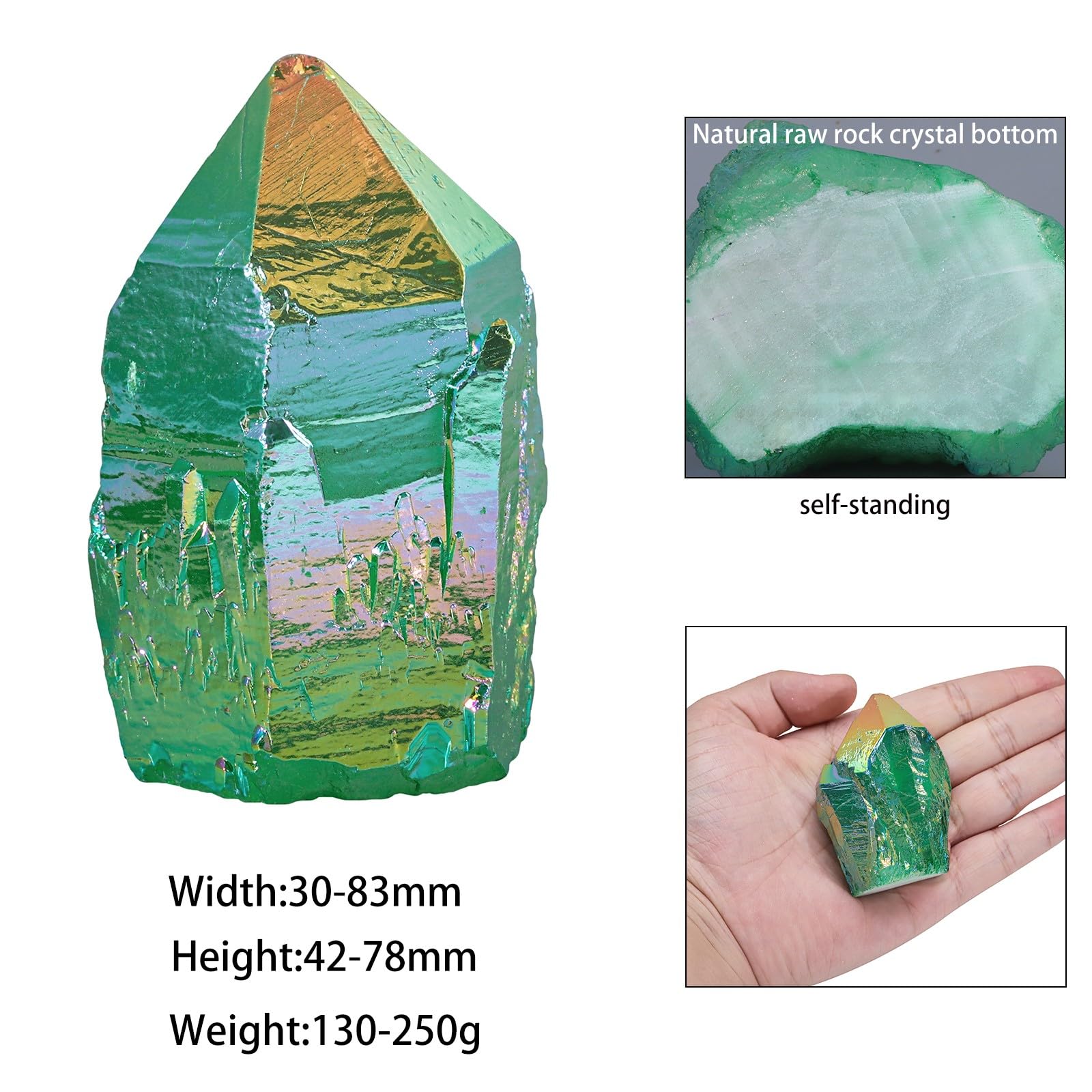 Rockcloud irregular Reiki crystal geode enhances space with calming light