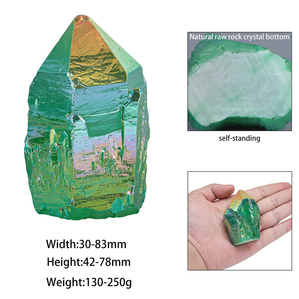 Rockcloud irregular Reiki crystal geode enhances space with calming light