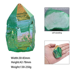 Rockcloud irregular Reiki crystal geode enhances space with calming light
