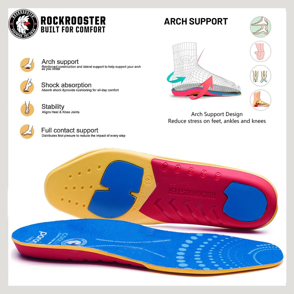 ROCKROOSTER poronxrd heel absorption reduces impact when walking