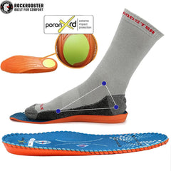 ROCKROOSTER true-to-size replacement insole blue, easy swap for boots