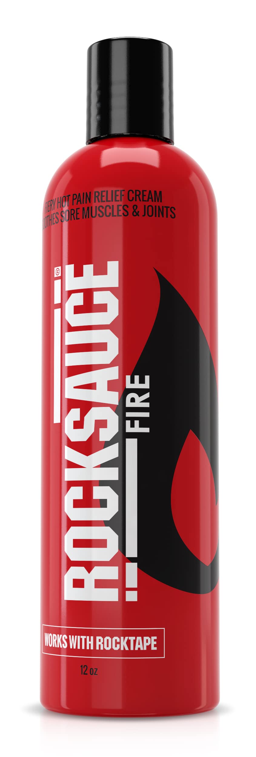 RockTape RockSauce Fire bottle pour showing fast topical relief potential.