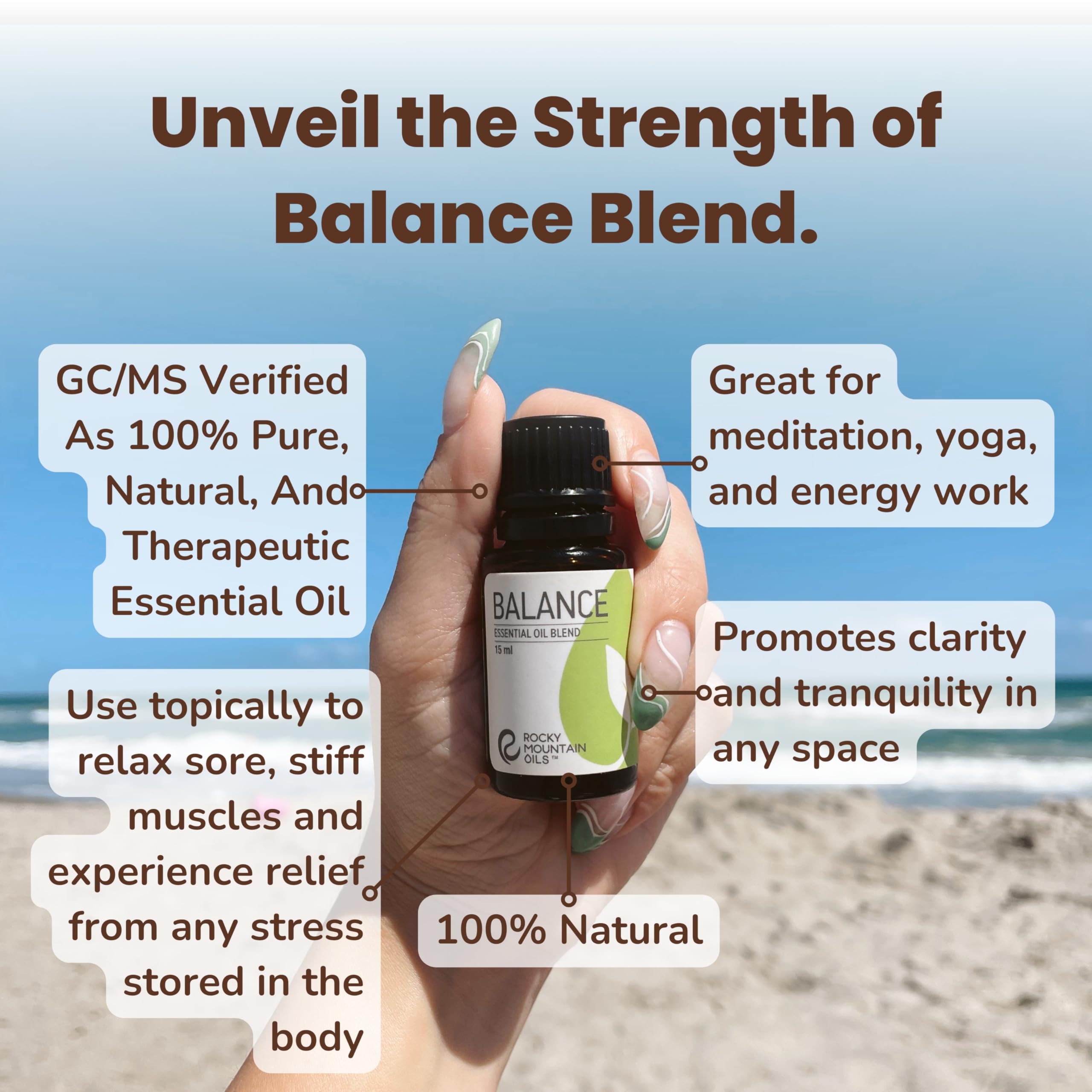 Balance with a carrier oil for a gentle massage.
