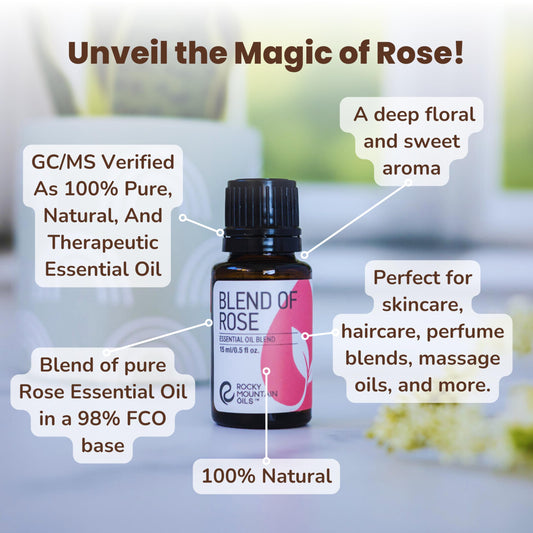 Rocky Mountain Oils Rose aroma diffuser, calming floral notes fill your space.