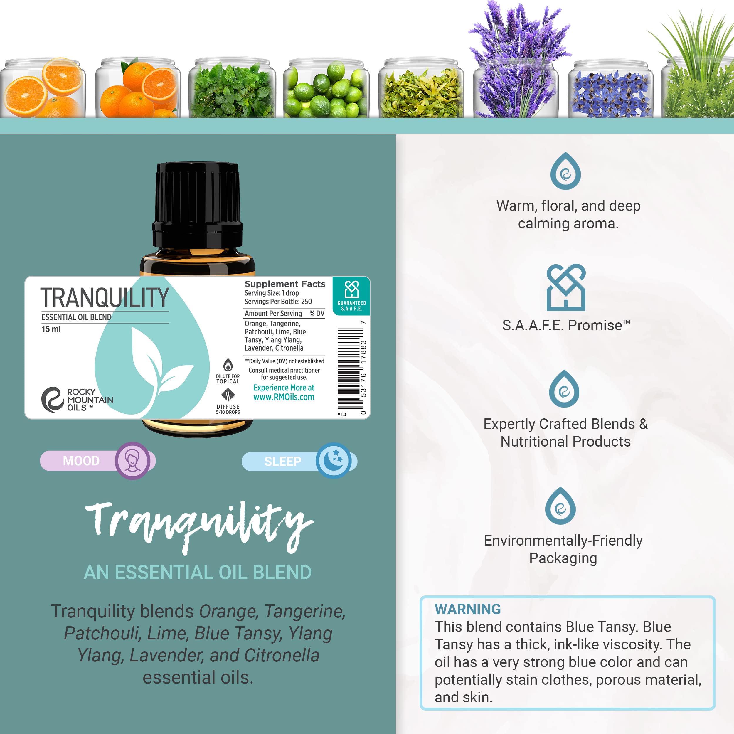 Rocky Mountain Oils Tranquility back massage oil used to unwind tension