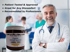 Omega oil emulsion in Rocky Ridge Hemp salve for skin care.