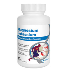 Roex Magnesium Potassium bottle front view supporting daily mineral balance and energy