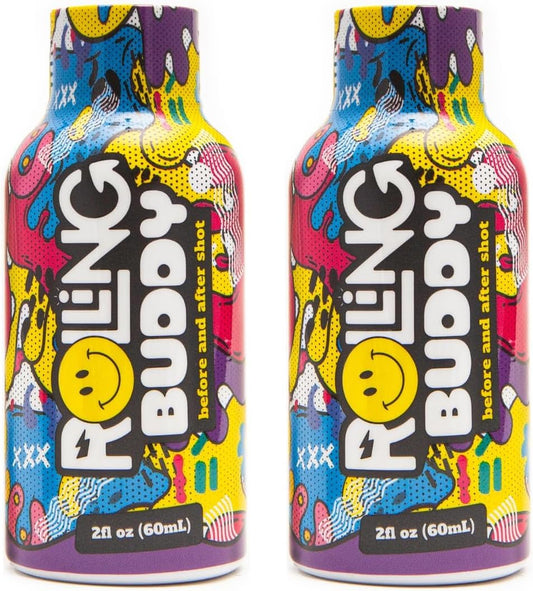 Rolling Buddy after-shot for post-event recovery and mood reset