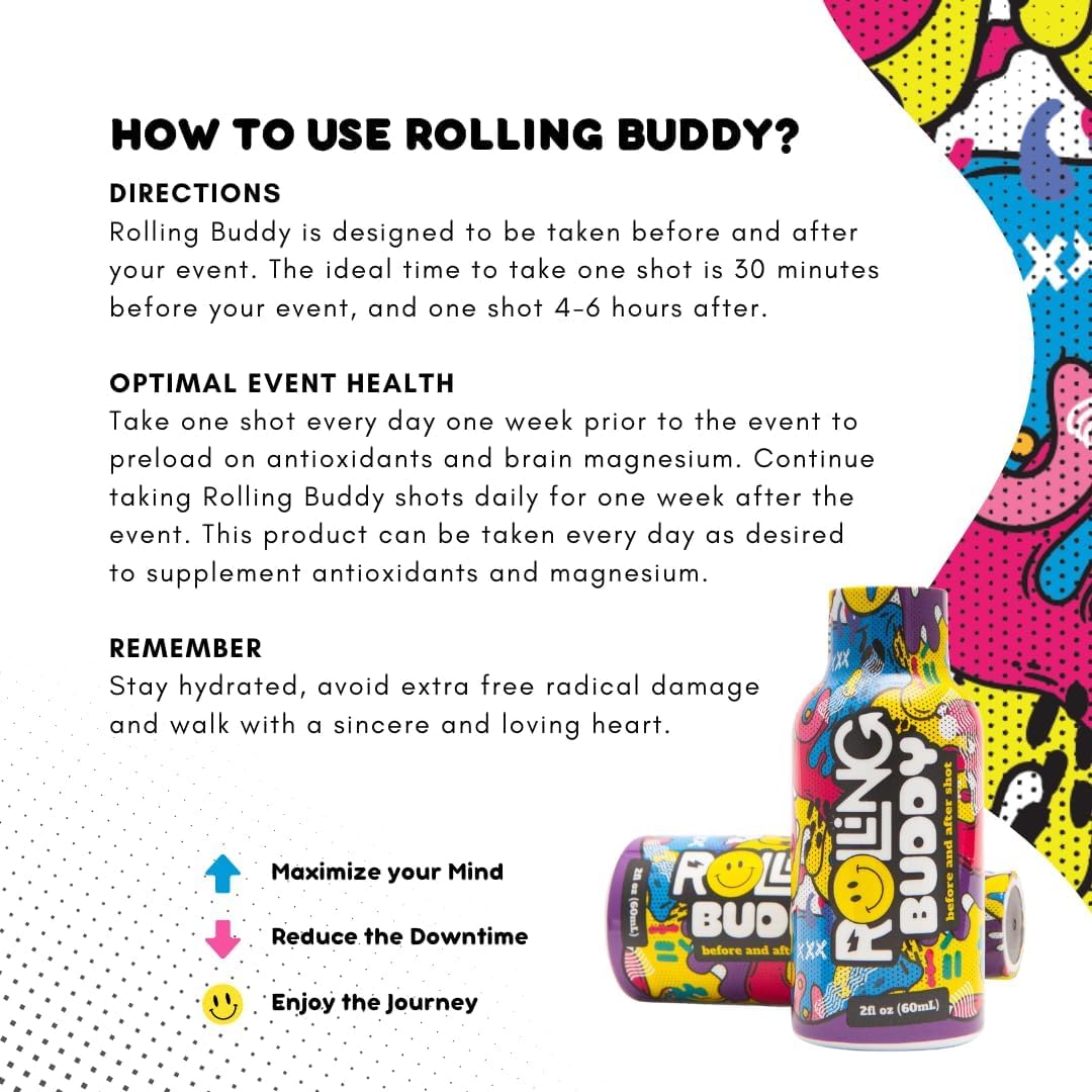 Rolling Buddy candy-necklace flavor visual emphasizes tasty, easy-to-use event ritual