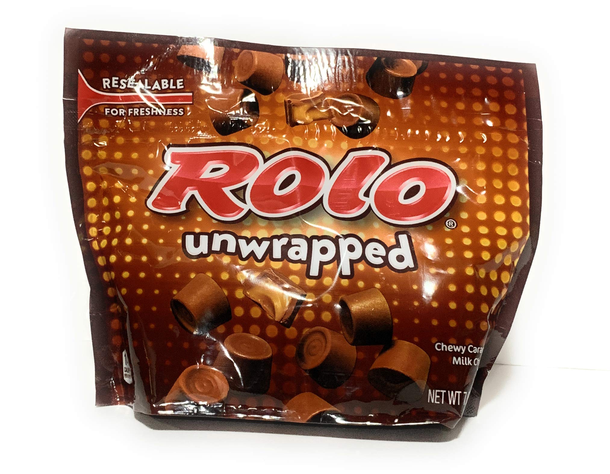 Rolo Unwrapped two-pack of 7.6 oz chocolates for easy sharing and gifting.