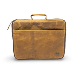 ROMFRE CPAP travel bag open lid showing padded dividers for secure components.