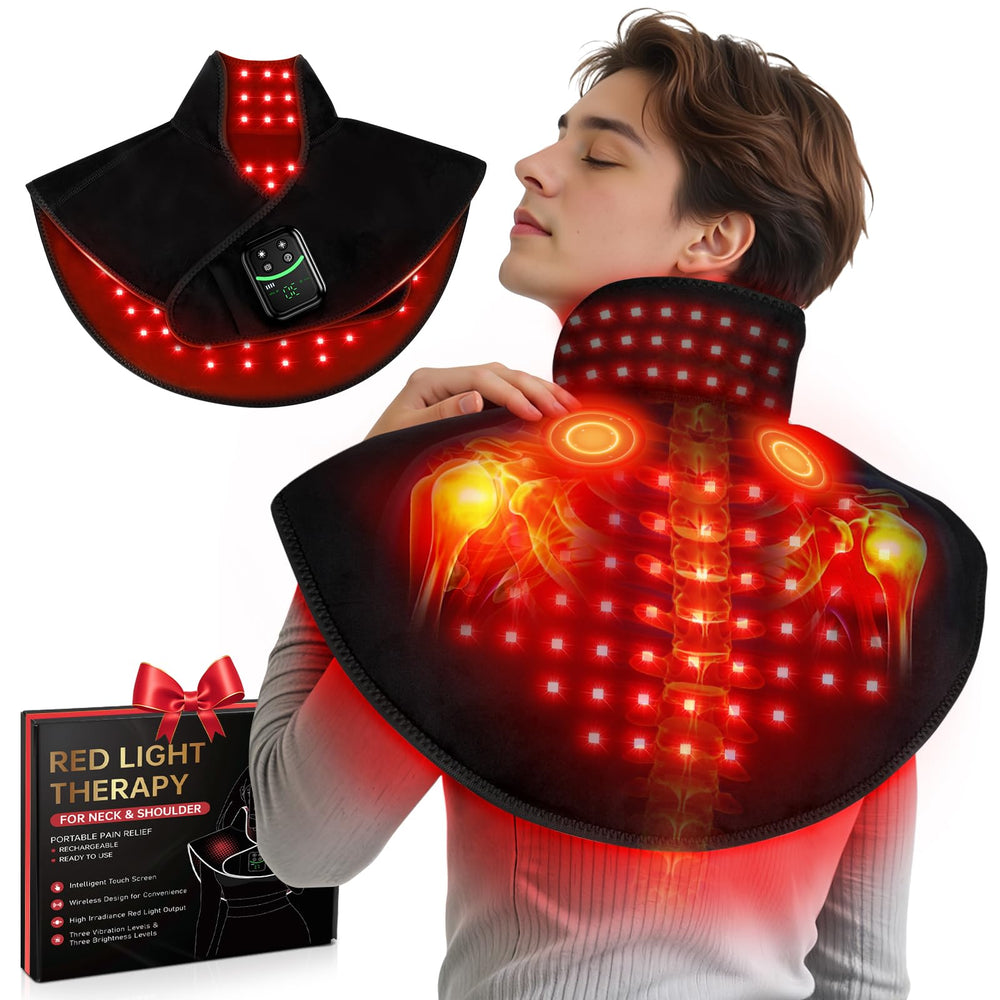 ROMISA cordless neck-shoulder wrap ready for hands-free warmth on the go