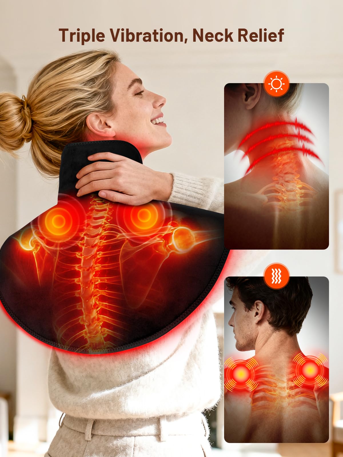 ROMISA ergonomic U-shape design cradles the neck securely