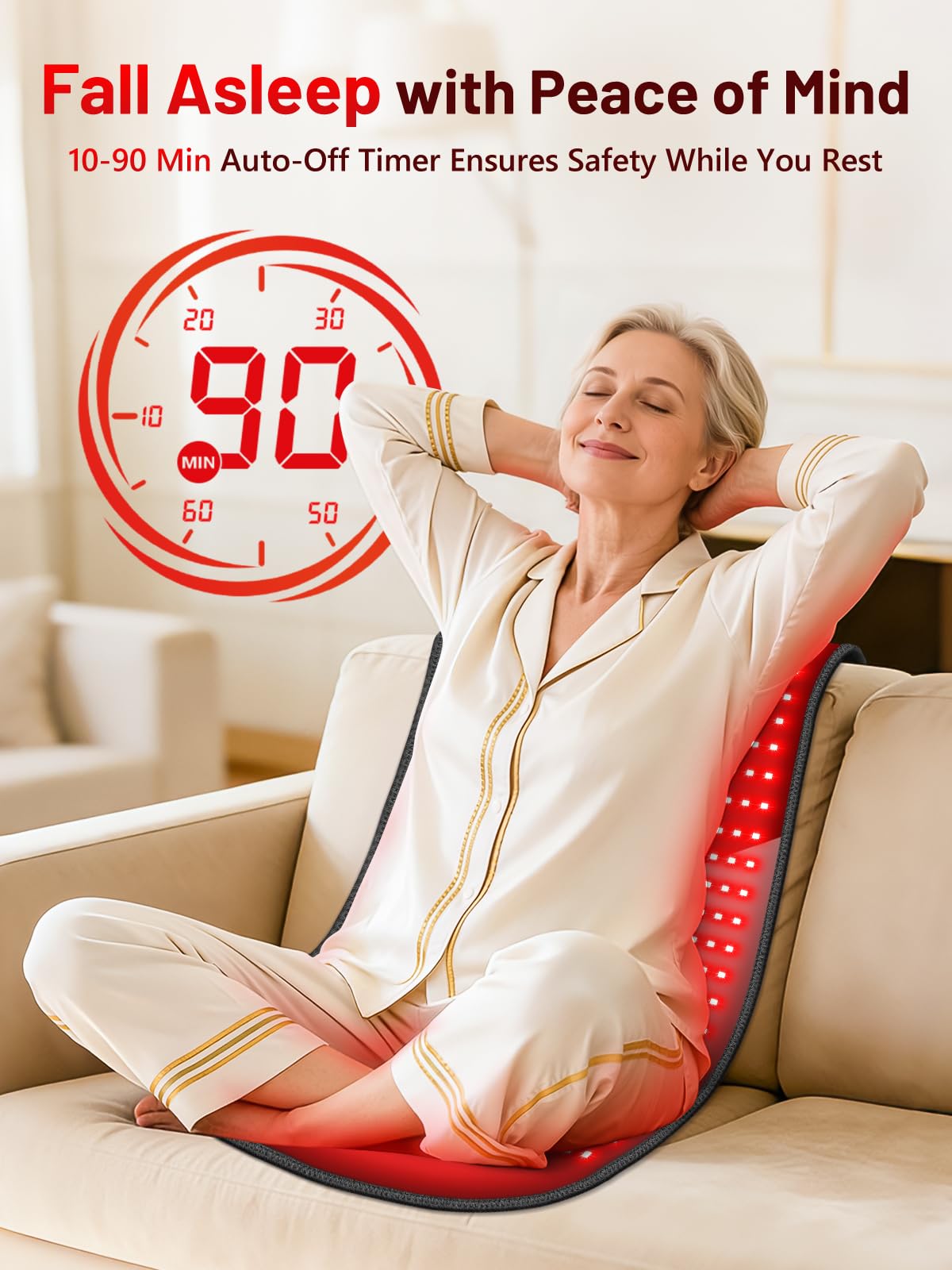ROMISA five heat levels customize warmth for comfort.