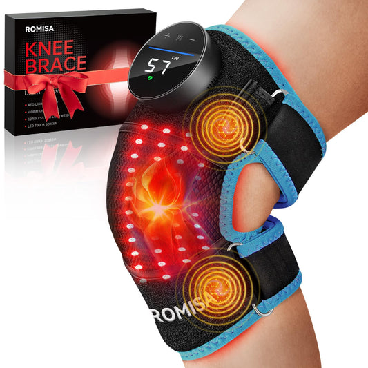 ROMISA knee massager with heat and red light therapy for post-activity comfort.
