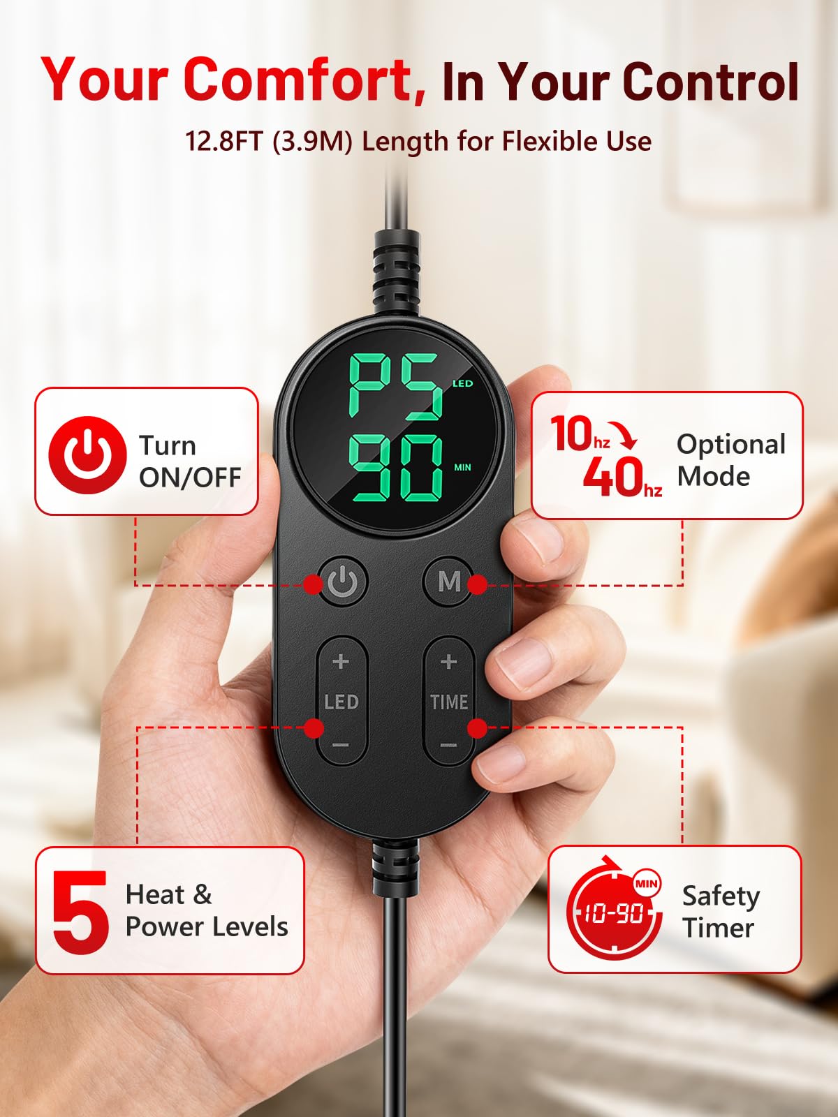 ROMISA pulse modes 10Hz and 40Hz offer gentle or revitalizing options.