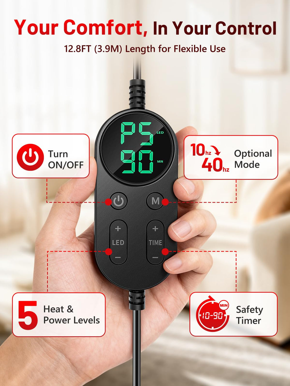 ROMISA pulse modes 10Hz and 40Hz offer gentle or revitalizing options.