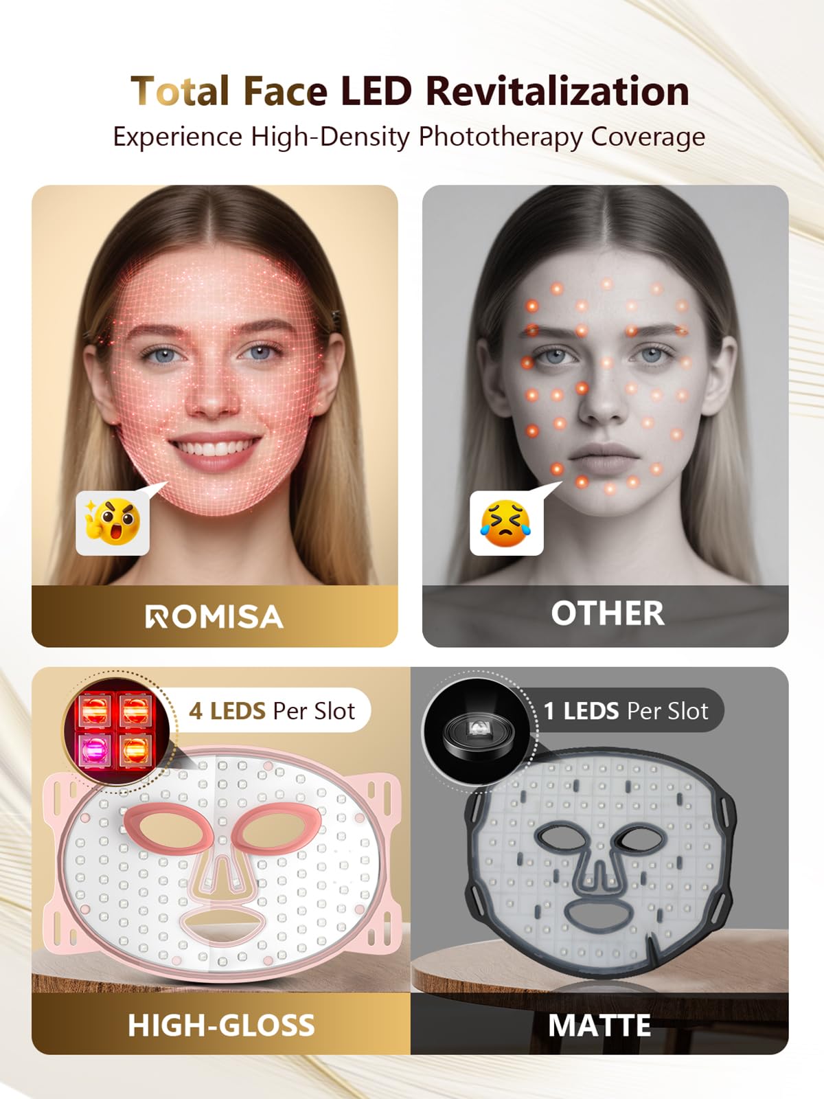 ROMISA soft silicone mask fitting softly over facial contours