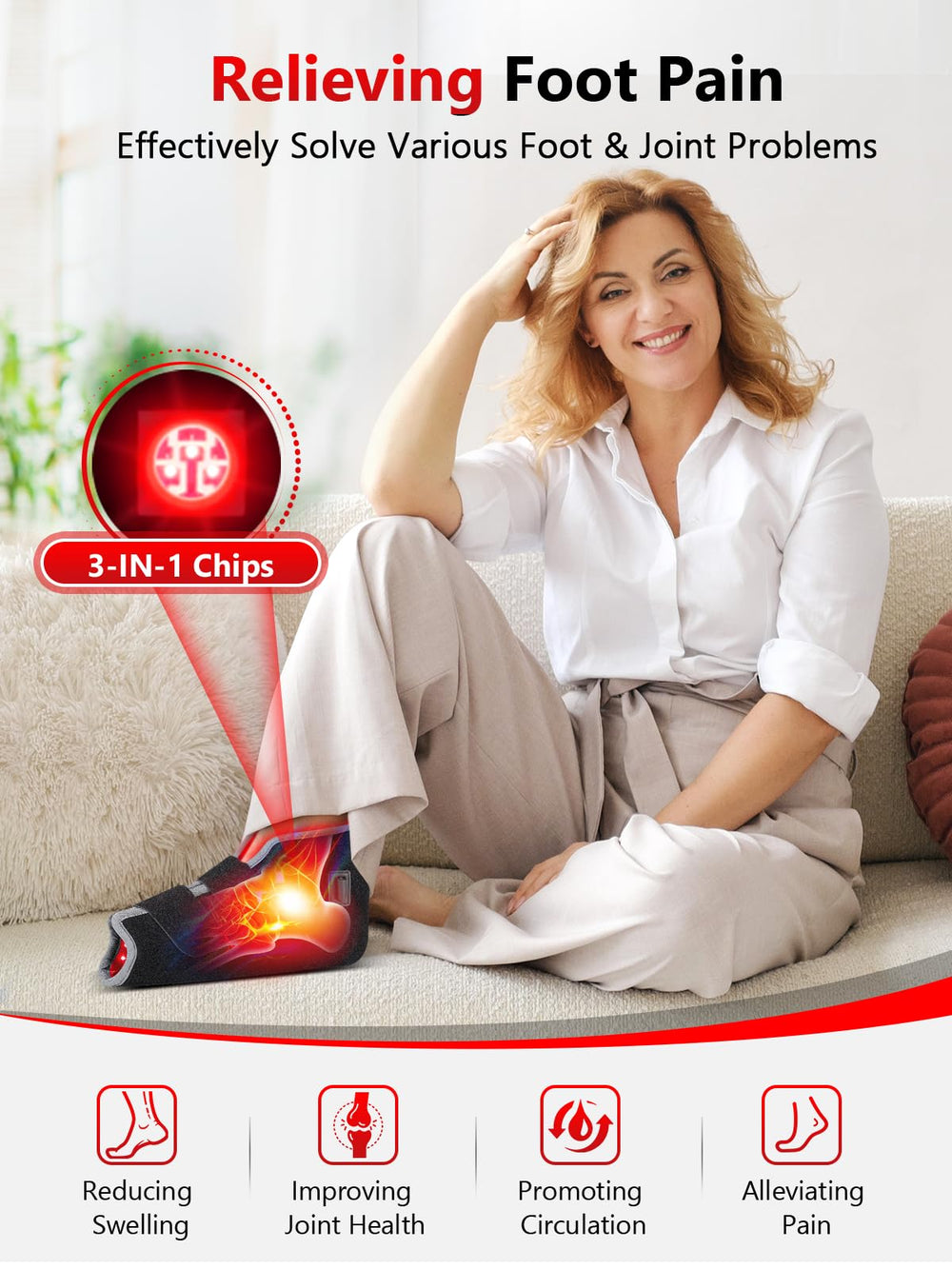 ROMISA close-up of 102 lamp beads highlighting targeted red and near-infrared light