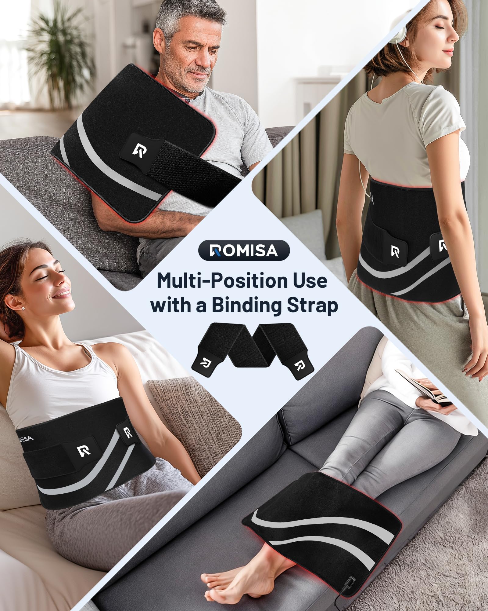 ROMISA Therapy Pad control panel offers customizable timing and brightness.