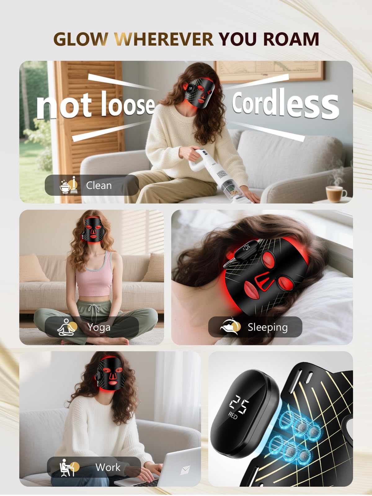 ROMISA two interchangeable batteries for extended use