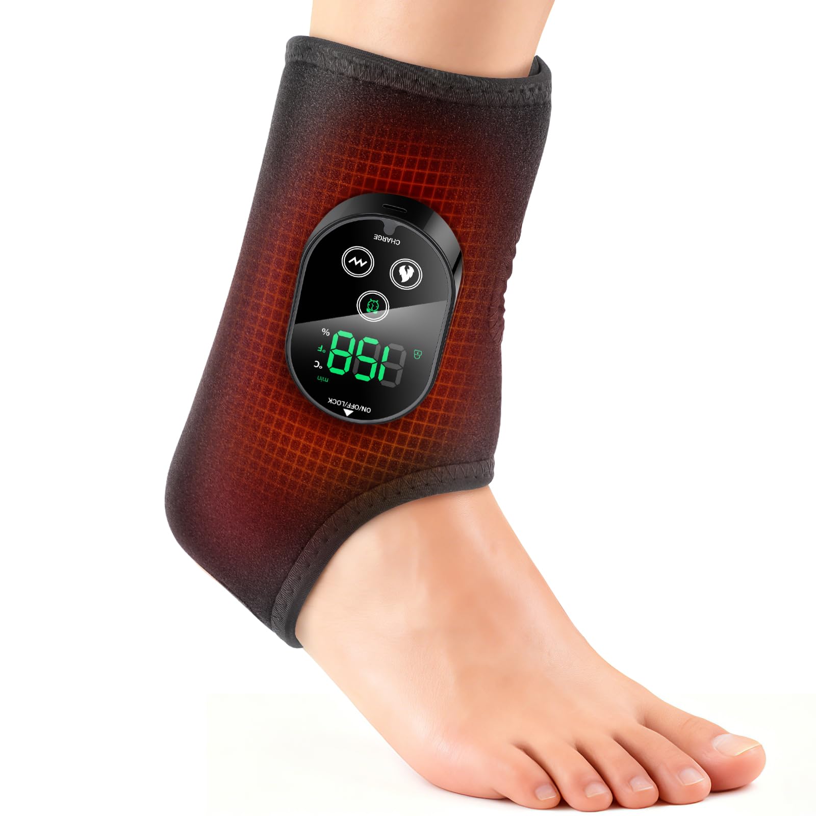 ROMYSE cordless foot and ankle massager wrap easing ankle tension after long days