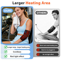 ROMYSE knee-wrap providing even warmth to the knee area