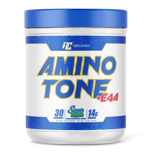 Ronnie Coleman Amino-Tone bottle pour highlights hydration after training