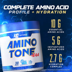 Ronnie Coleman Amino-Tone ingredients panel highlighting EAAs and BCAAs